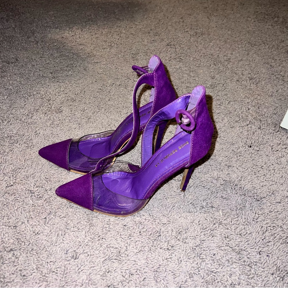 Clear/Purple heels